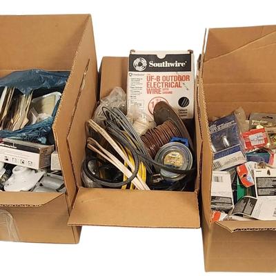 Lot of Face Plates, Electrical Wiring, Door Stops