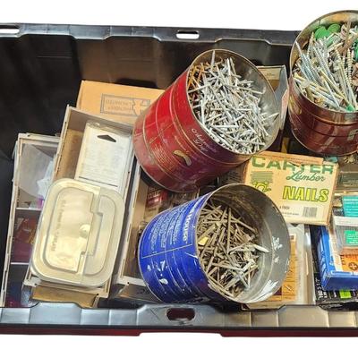 Large Bin of Fasteners & Fastener Storage (88 lbs.)