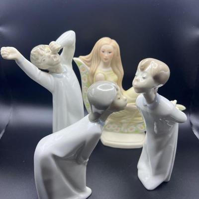 Lladró Porcelain Children, Ispanky Awakening & Lladro Society Plaque