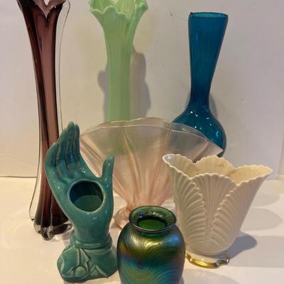 Assorted Art Glass & Decorative Vases — Swung Vases, Lenox