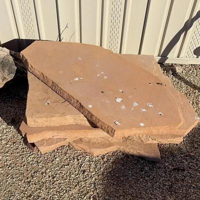 Landscape Decor - Stack of Beige Flagstone Decor or Walkway Rocks / Stones