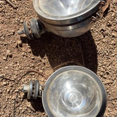 Vintage Car Parts - Pair of 6” Round Headlights, Chrome Exterior
