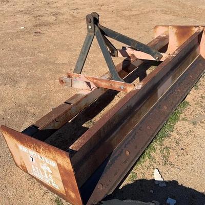 Heavy Duty Box Blade For Tractor - ATLAS Orange Landscape Box