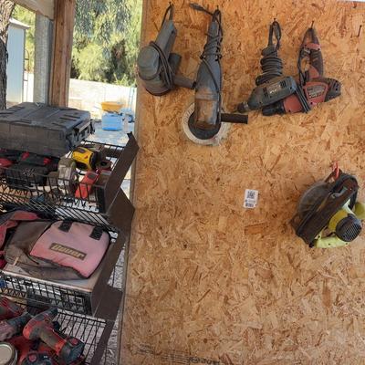 Tools! Circular Saw, Sanders/Polishers, Drills, Tape Measures, Metal Rack, Tool Bags & More