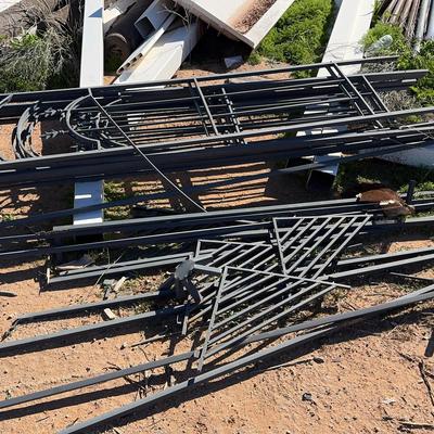 Decorative Black Metal Pieces - Tall, Ornate