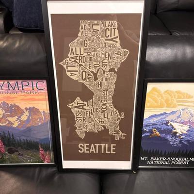 Local Geography Framed Art