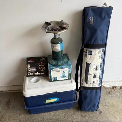 Camping Lot – Mess Kit, Cot, Coleman Cooler & Propane Cooker