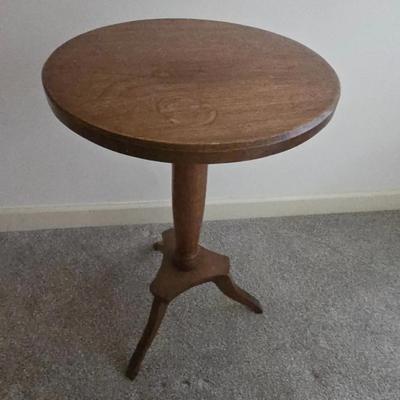 Vintage Wooden Tripod Accent Table