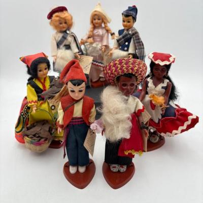 Assorted Nationality Vintage Carlson Dolls - 1960s