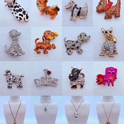 Pack of Dogs - Vintage & Not - Sparkly Costume Jewelry/Trinket Boxes