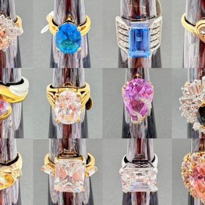 Rings Galore - Enough for Every Finger & Toe + Extra! Lot "A"