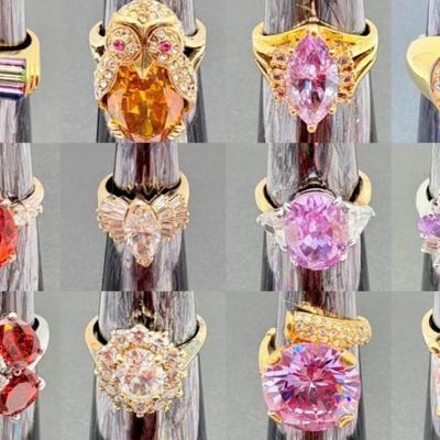 Rings Galore - Enough for Every Finger & Toe + Extra! Lot "C"