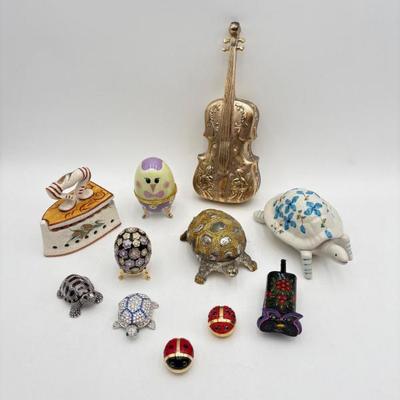 Lovely Assortment of Trinket Boxes - Sparkly and Unique!