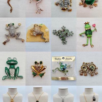 Kermit's Cousins - Vintage & Not - Sparkly Costume Jewelry!