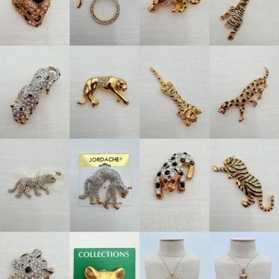Bevy of Big Cats - Vintage & Not - Sparkly Costume Jewelry!