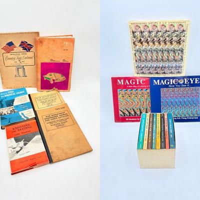 Cabin Reading - Pinto/Canada & US/Sherlock Holmes/Fishing/Magic Eye