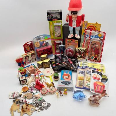 Vintage Little Stuff - Key Rings, Clocks, NKOB Coozie, Figurines