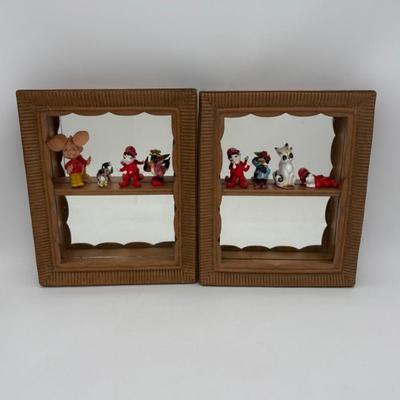 MCM Mirrored Wall Shelves