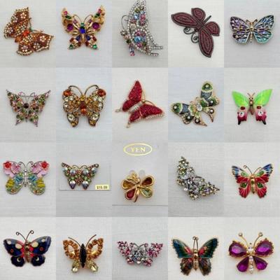 Butterfly Bonanza - Vintage & Not - Sparkly Costume Jewelry!