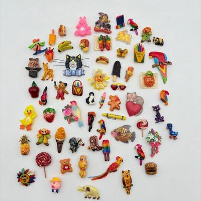 Fun Casual Pins - Lots of Variety - Food, Animals, Fruits, Etc.