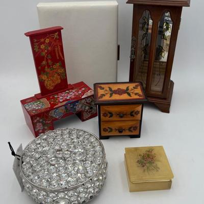 6 Vintage Jewelry Boxes - Lot "A"