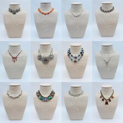 Dozen Varied Necklaces - Vintage & Not - Sparkly Costume Jewelry!