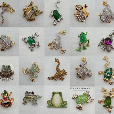 Frog Frenzy - Vintage & Not - Sparkly Costume Jewelry!