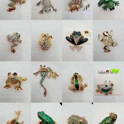 Frog Friends - VIntage & Not - Sparkly Costume Jewelry/Trinket Boxes