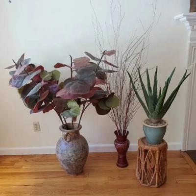 Faux Plants and Decorative Pieces 