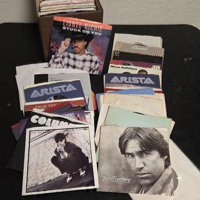 Mystery Lot of 45 Records with Case