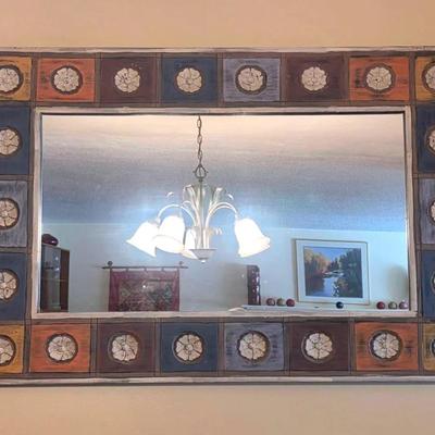 Colorful Wooden Wall Mirror 