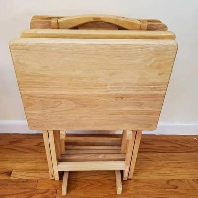 (4) TV Trays w/ Stand
