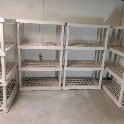 (4) Sterilite Resin Shelves