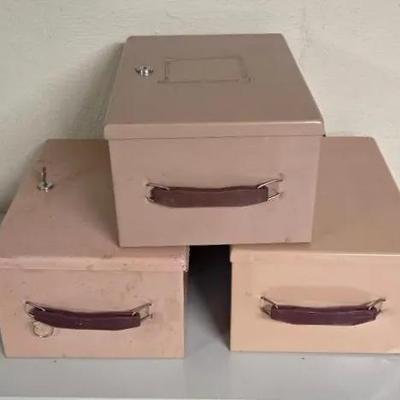 (3) Heavyweight Lockable Storage Boxes
