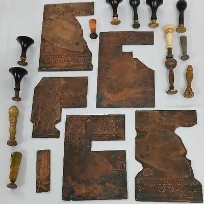 UPDATED Solid Copper Printing Plates  & Wax Stamps