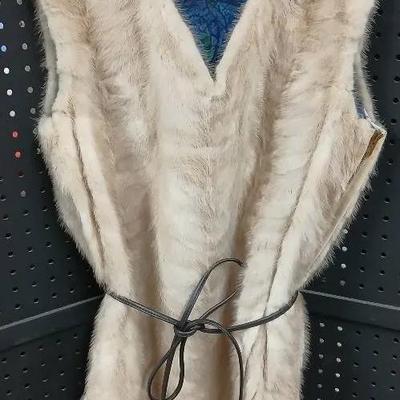 Vintage Mink Belted Vest 