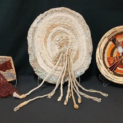 Mixed Media Clay & Woven Art