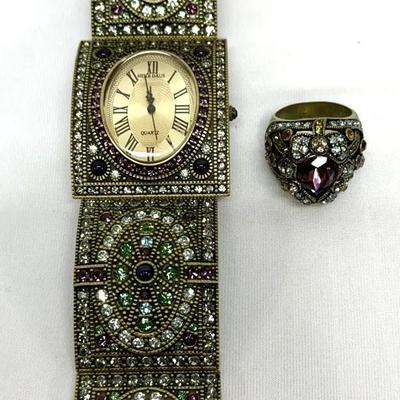 Heidi Daus Watch and Ring (sz 8.75)