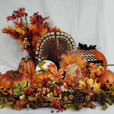 Huge Seasonal Holiday Decor Lot - Christmas, Thanksgiving, Patriotic & More