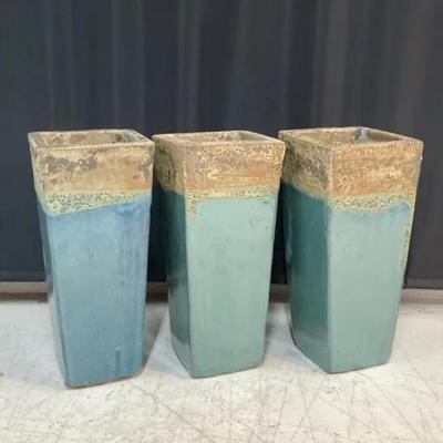 Glazed Ceramic Tapered Planters 