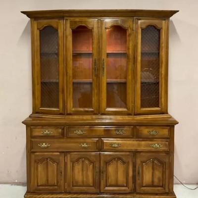 French Country Style China Hutch 