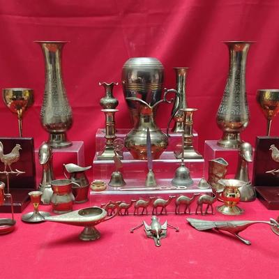 Vintage Brass Decor & Collectibles Mega Lot - 40+ Pieces