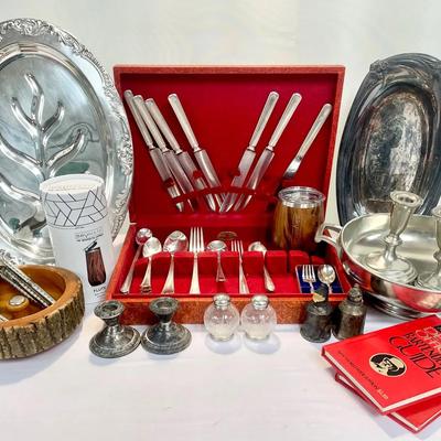 Dining Room Galore - Silver Plate Flatware, Pewter, Sterling Accents, Barware & More