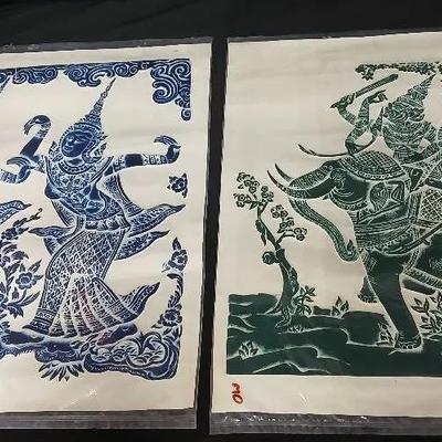 Vintage Tai Temple Rubbings 1960's 