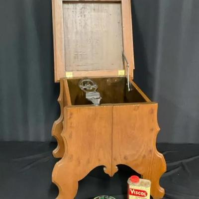 Antique Wood Shoe Shine Box