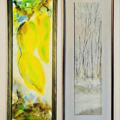 Masako Water Colors - “Korean Gourd & Tree Line Portait” 