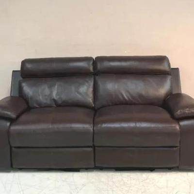Double Recliner Leather Sofa