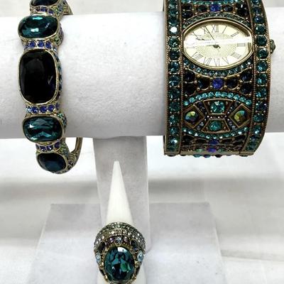 Heidi Daus Watch, Bracelet and Ring (sz8)