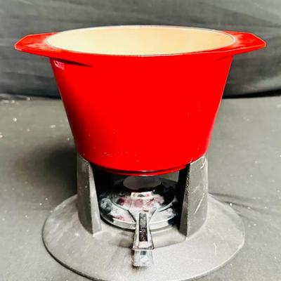 Creuset Cast Iron Fondue Set & Pool Balls 