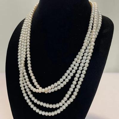 Opera Length Fresh Water Pearl Necklace 